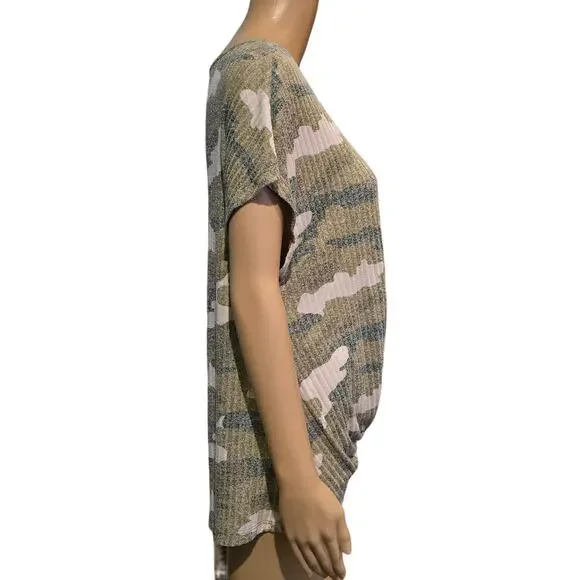 Another Reason Camouflage Waffle Knit Top Medium - Picture 3 of 6